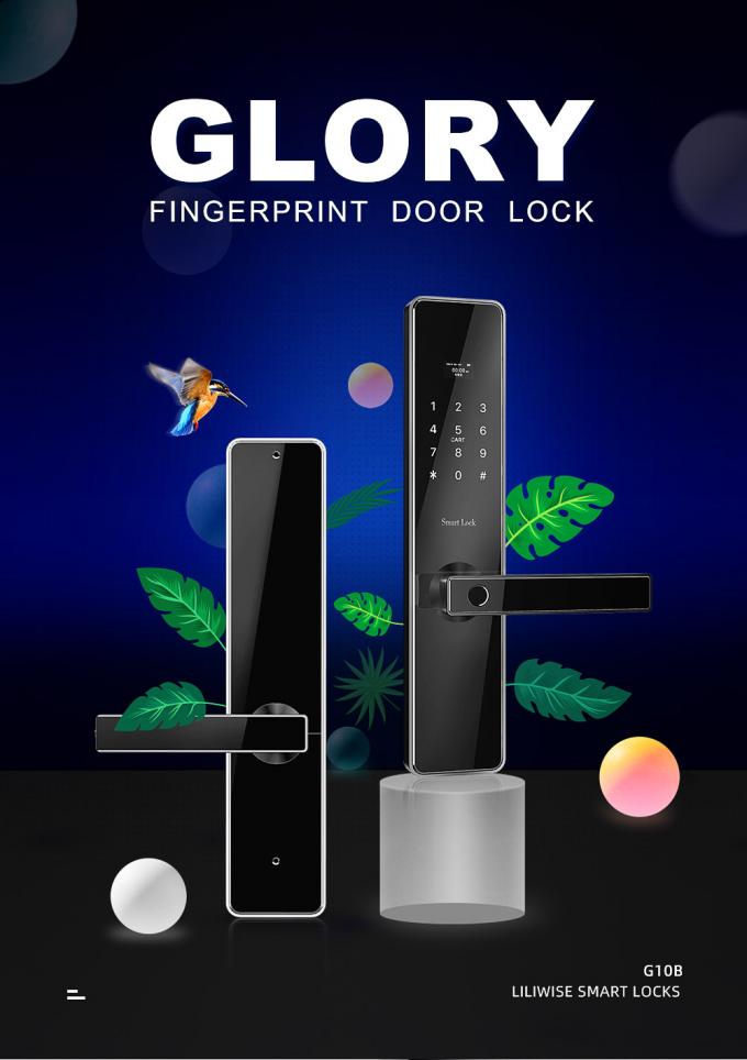 Cerraduras de puerta de palanca impermeables electrónicas elegantes del control de la cerradura/RFID del código de la huella dactilar de las cerraduras de puerta para el hogar 0