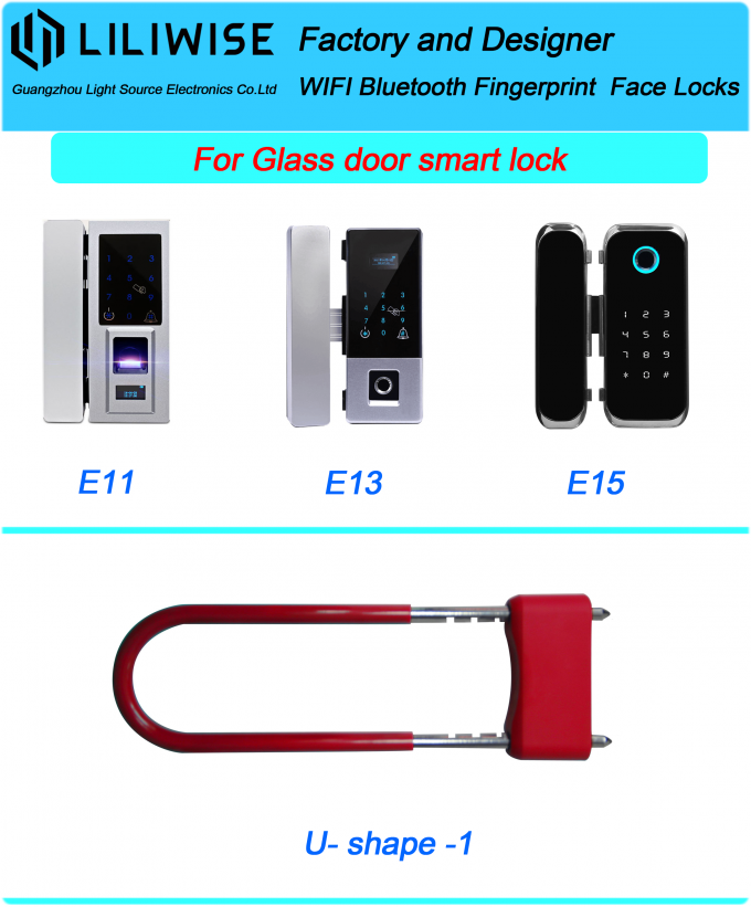 Huella dactilar biométrica electrónica del acceso de WiFi Bluetooth APP de la cerradura de puerta del Smart Glass 1