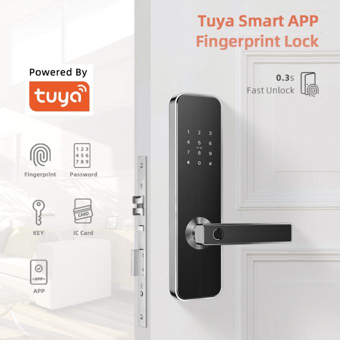 Controles de sistema inteligentes del App de Tuya de la cerradura de puerta de Bluetooth para el uso en el hogar 0