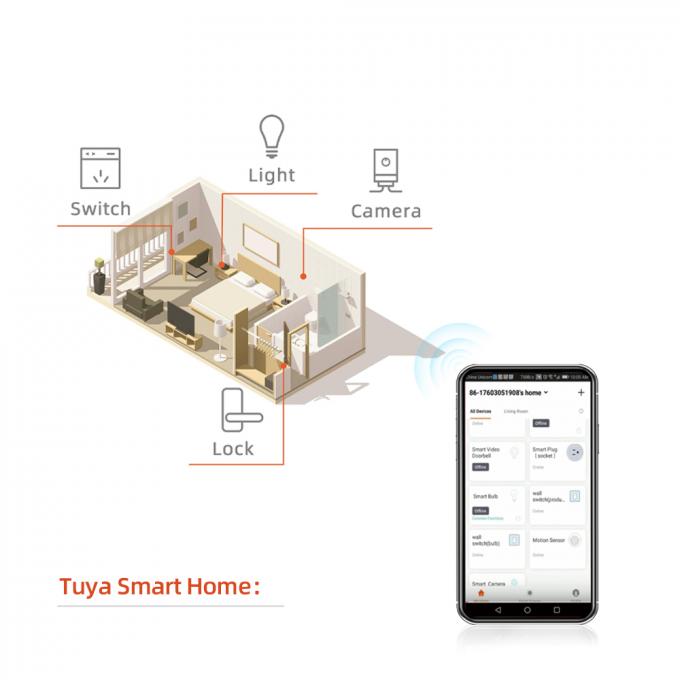 Controles de sistema inteligentes del App de Tuya de la cerradura de puerta de Bluetooth para el uso en el hogar 1