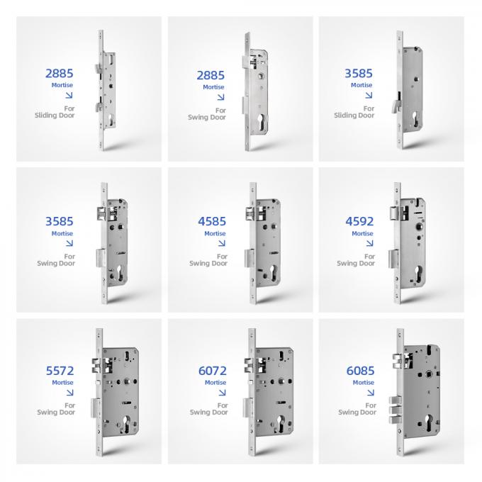 Tipo de tarjeta electrónico del acero inoxidable RFID de las cerraduras de puerta de la huella dactilar de las cerraduras de puerta del apartamento del Super Slim 3