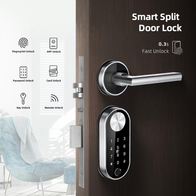 Huella dactilar biométrica partida Bluetooth casero moderno inalámbrico de la cerradura de puerta del código del estándar europeo 0