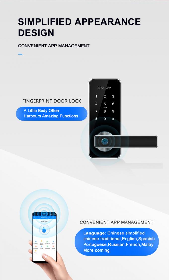La llave electrónica remota elegante de la huella dactilar del control del App de Wifi de la cerradura de puerta de los muebles de China desbloquea 1