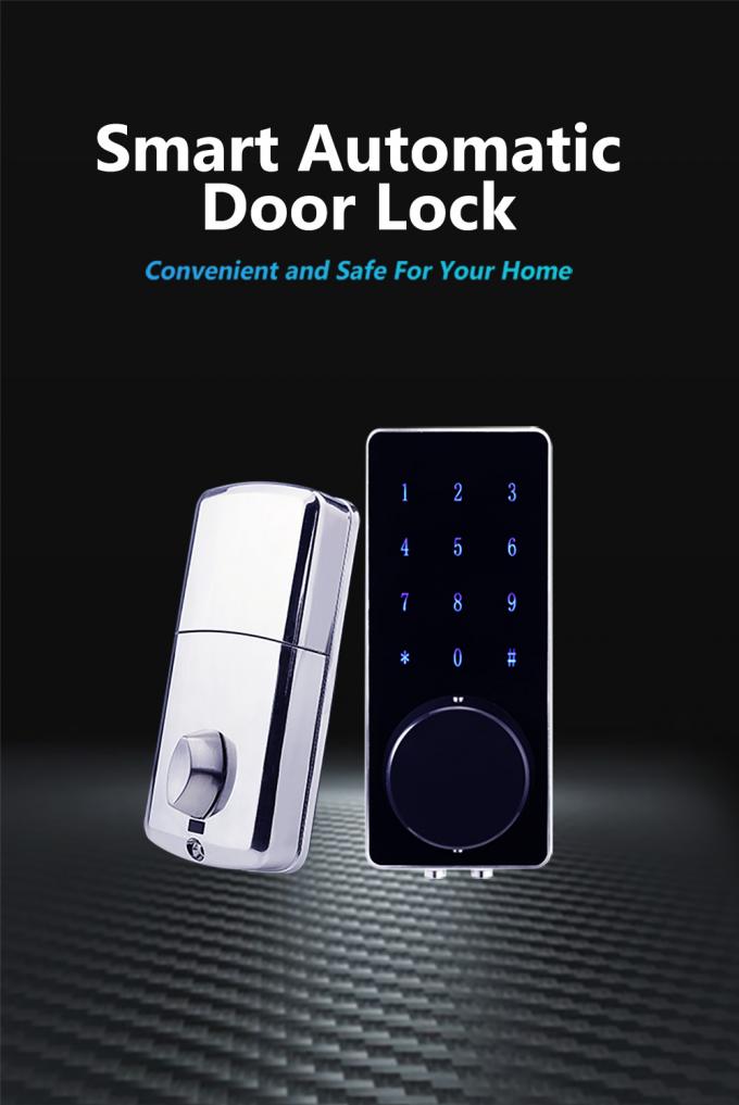 Cerradura de puerta principal elegante de Bluetooth del sitio, cerraduras de puerta principal inteligentes de la contraseña de la aleación del cinc 1