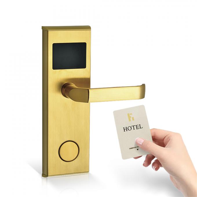 Cerradura inoxidable de la puerta de acceso de la tarjeta 304, cerradura de puerta sin llave del hotel de la tarjeta del RFID 0