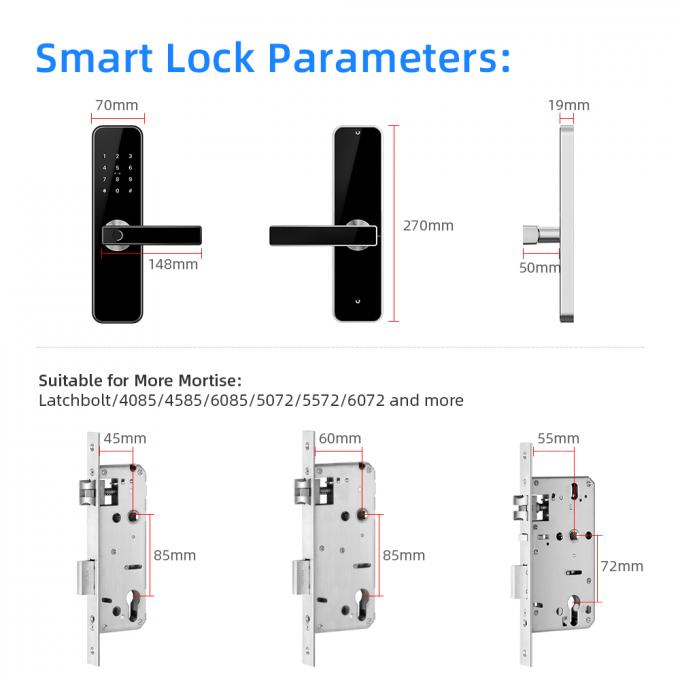 Ladrón anti sin llave electrónico de las cerraduras de puerta de Liliwise de la huella dactilar biométrica 1