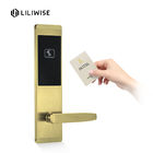 Cerraduras de puerta de la llave electrónica del hotel del negro de la aleación del cinc con el tipo de tarjeta de la mortaja MF1 del ANSI
