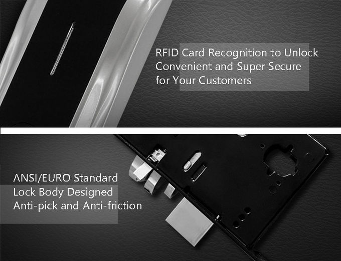 Las cerraduras de puerta electrónicas del hotel del RFID, casa electrónica cierran la capacidad de Big Data 2