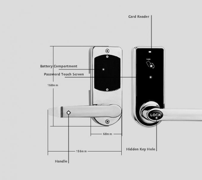 Stainsteel durable y seguro Structur de la llave electrónica del telclado numérico de la cerradura de puerta sin llave 3