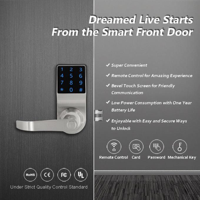 Diseño remoto del panel de la pantalla táctil de la cerradura de puerta del código de la puerta para el apartamento de Digitaces 0