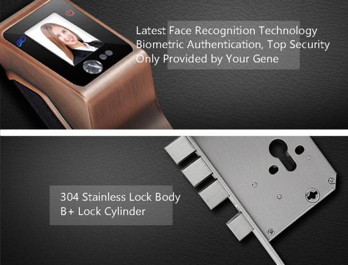 Cerradura de puerta principal electrónica del reconocimiento facial con la contraseña dominante de la huella dactilar 1