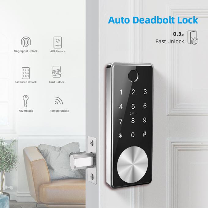La cerradura de puerta automática del Deadbolt de la seguridad elegante/la puerta electrónica de WiFi APP se cierra 1