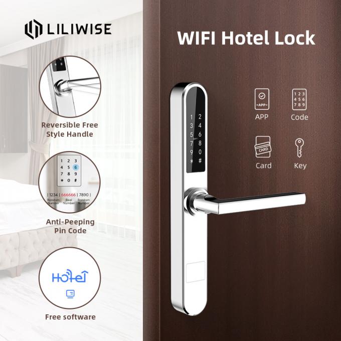 Cerradura inteligente del hotel RFID del código de WIFI Bluetooth sin sistema de hotel 2