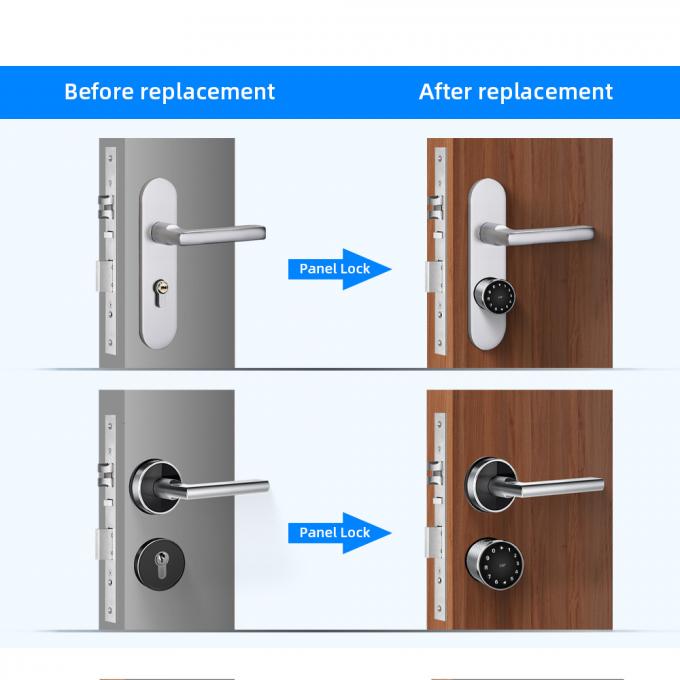 Bloqueo de teclas ajustable residencial del código de tarjeta de Bluetooth de la cerradura de puerta del cilindro de la huella dactilar 3