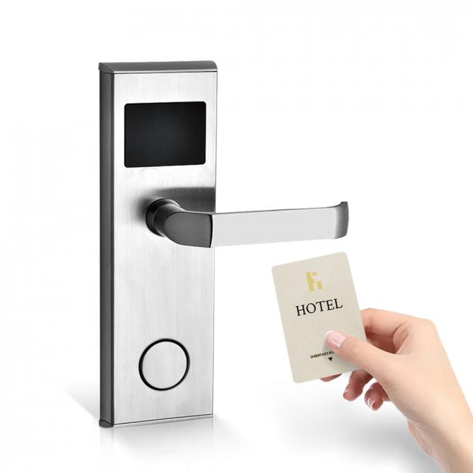 Cerradura de puerta simple elegante de la llave electrónica de Electonic de la tarjeta del golpe fuerte para los hoteles 0
