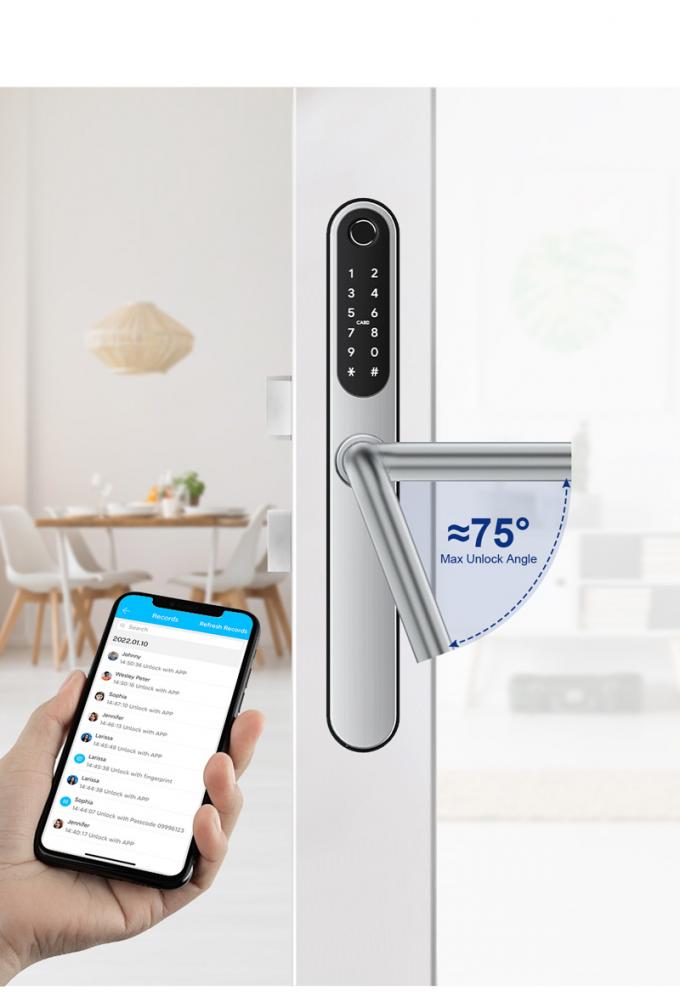 Wifi impermeable Elegante Electrónico Slim Digital Cerradura Inteligente de la Puerta 1
