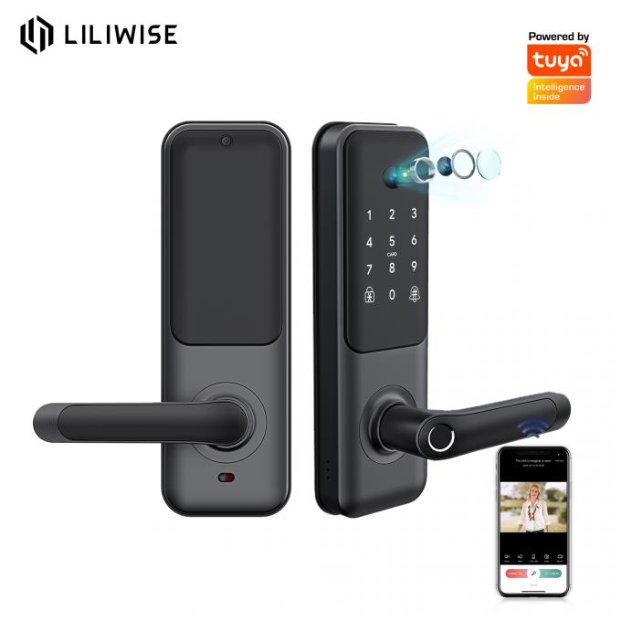 Tuya WiFi BLE Smart Door Lock con huella digital y teclado 2