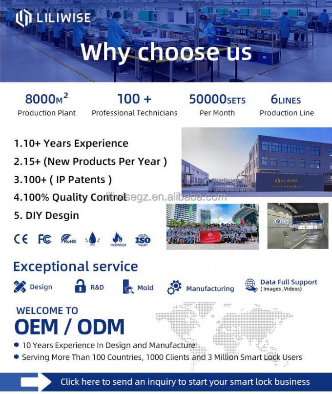 Liliwise Seguridad Digital Campanilla Tuya Wifi Smart Bloqueo de huellas digitales Reconocimiento facial c&aacute;mara Bloqueo de puerta Control de accesos 0