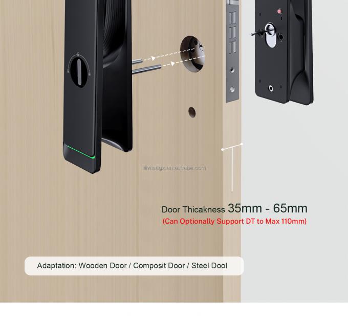 Liliwise Autom&aacute;tico Impermeable Electr&oacute;nico Smart Lock C&aacute;mara Tuya Ttlock huella digital 3D de reconocimiento facial Smart Door Lock 14