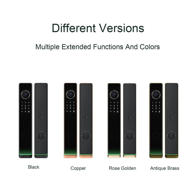 Liliwise Tuya Ttlock Cerraduras Electrices Wifi Impresi&oacute;n digital c&aacute;mara de puertas inteligentes Cerradura con c&aacute;mara 4