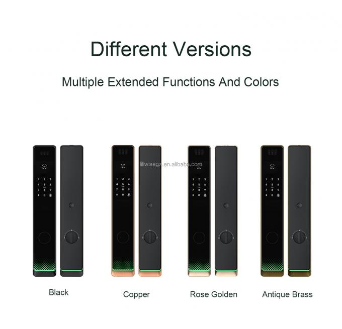 Liliwise Tuya Seguridad en el hogar Cerradura de la puerta de entrada Cerradura digital de huellas digitales exterior Seguridad a prueba de agua Reconocimiento facial Cerradura inteligente 6