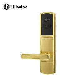 Cerraduras de puerta electrónicas del hotel de oro, cerradura de puerta de la llave electrónica de la tarjeta del RFID para los hoteles