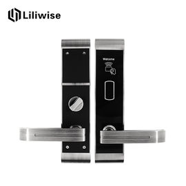 Cerraduras de puerta del hotel de Rfid de la aleación del cinc con la llave mecánica 310 * 72m m de la tarjeta de IC