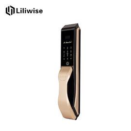 Cerradura de puerta principal electrónica de la tarjeta de IC de la contraseña, cerradura de puerta biométrica de la huella dactilar