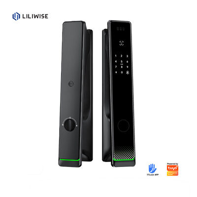 Liliwise Tuya Seguridad en el hogar Cerradura de la puerta de entrada Cerradura digital de huellas digitales exterior Seguridad a prueba de agua Reconocimiento facial Cerradura inteligente