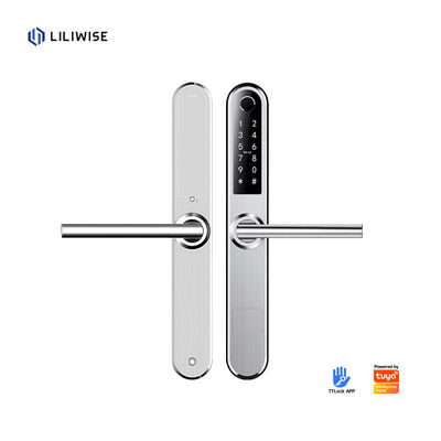 Liliwise Seguridad Impresión digital electrónica Cerradura de puerta digital inteligente de uso exterior Cerradura de puerta de impresión digital de aluminio delgado con APP