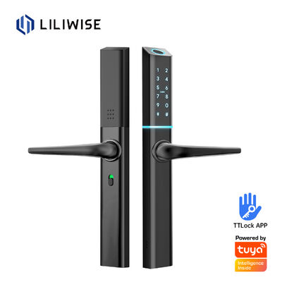 LILIWISE de alta calidad fabricante cerradura inteligente 2025 Tuya Wifi BLE impermeable TTLOCK Slim cerradura inteligente de la puerta