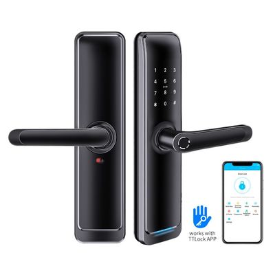 Cerradura de puerta elegante de la llave de la contraseña de la huella dactilar del APP de la prenda impermeable de Digitaces de la seguridad de la cerradura casera del TT