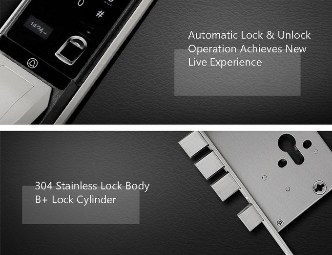 Protección de seguridad automática del doble de Rose Golde de la cerradura de puerta del reconocimiento biométrico 2