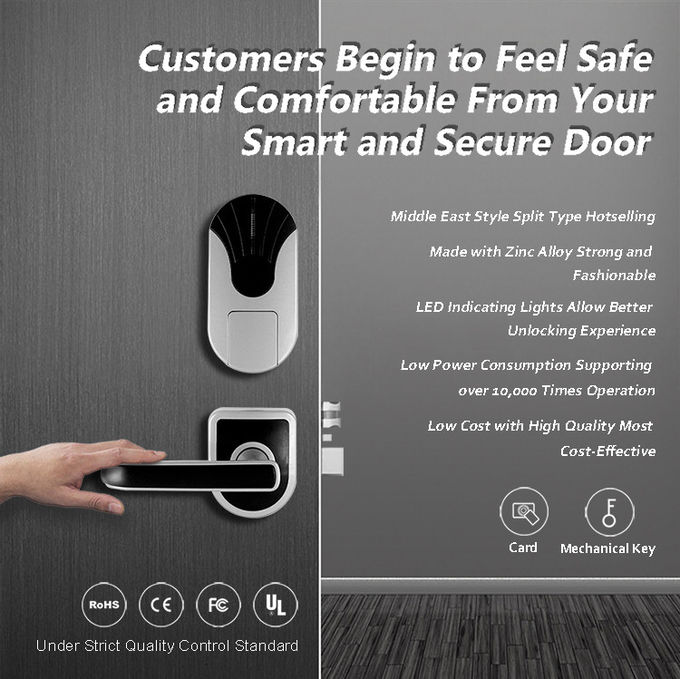 Capacidad de datos de las tarjetas de la cerradura de puerta de la llave electrónica de la alta seguridad RFID 200 280 milímetros * 80 milímetros 1