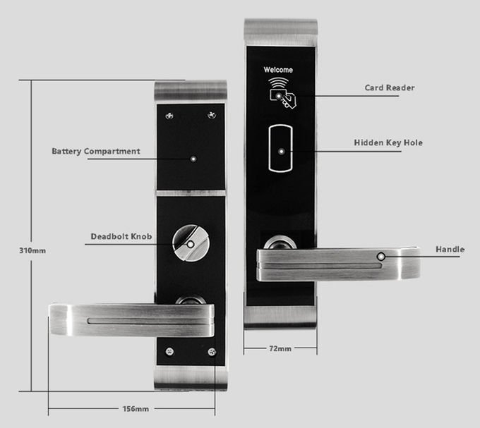 Cerradura de puerta principal elegante moderna de Digitaces, cerraduras caseras electrónicas teledirigidas 0