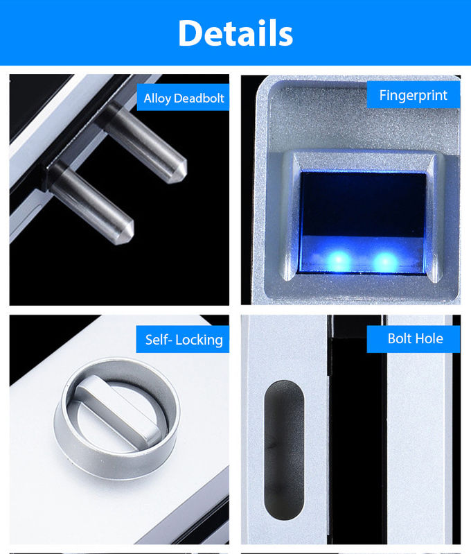 Cerraduras de puerta electrónicas de la puerta de cristal con la contraseña de la huella dactilar teledirigida 1