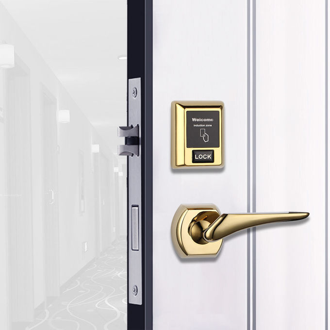 Cerradura de separación de oro instalada fácil de la llave electrónica del hotel con el sistema conveniente 0